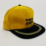 Gold and Black Poppin Pierre Velour Adjustable Golf Hat (Limited Edition)