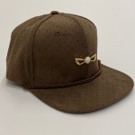 Chocolate Brown Perforated Suede Adjustable Golf hat