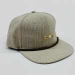 Tan Brown Herringbone Bottom Adjustable Golf Hat