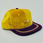 The Lake Show Gold and Purple Velour Adjustable Golf Hat