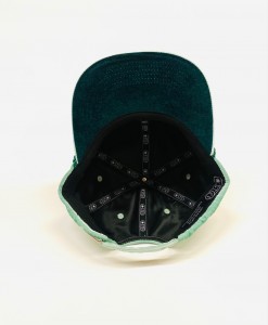MINT AND FOREST GREEN VELOUR ADJUSTABLE GOLF HAT BOTTOM
