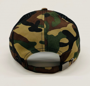Green Camouflage Mesh Side Panel Adjustable Golf Hat back