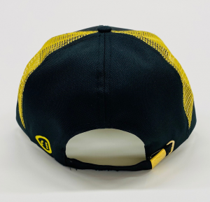 Black and Yellow Mesh Side Panel Adjustable Golf Hat Back
