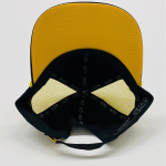 Black and Yellow Mesh Side Panel Adjustable Golf Hat Under